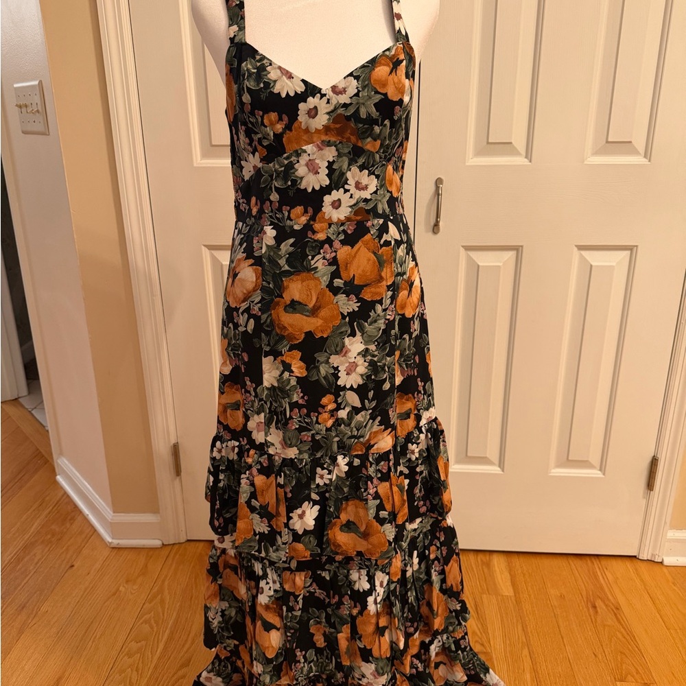 Abercrombie & Fitch Black Floral Maxi Dress